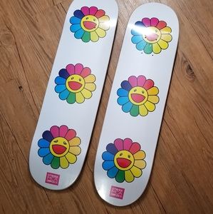 Takashi Murakami 3 flower skateboard deck brand new size 8